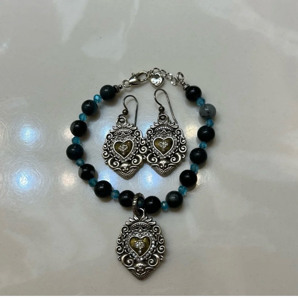 Brighton Sacred Heart Bracelet and Earrings Set - Picture 2 of 2